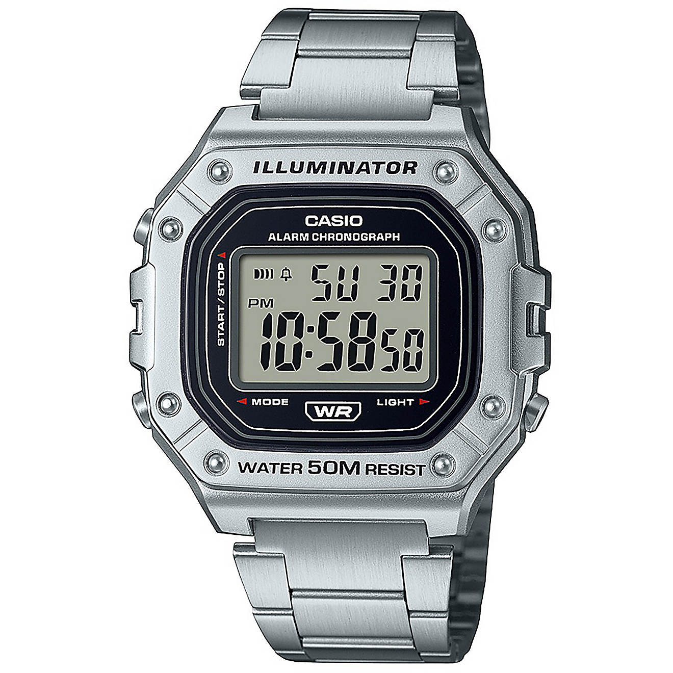 Casio Men's Classic Stainless Digital Bracelet Watch                                                                             - view number 1