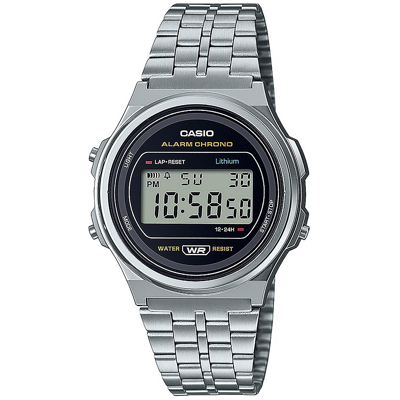 Casio Adults' Classic Stainless Digital Bracelet Watch                                                                           - view number 1