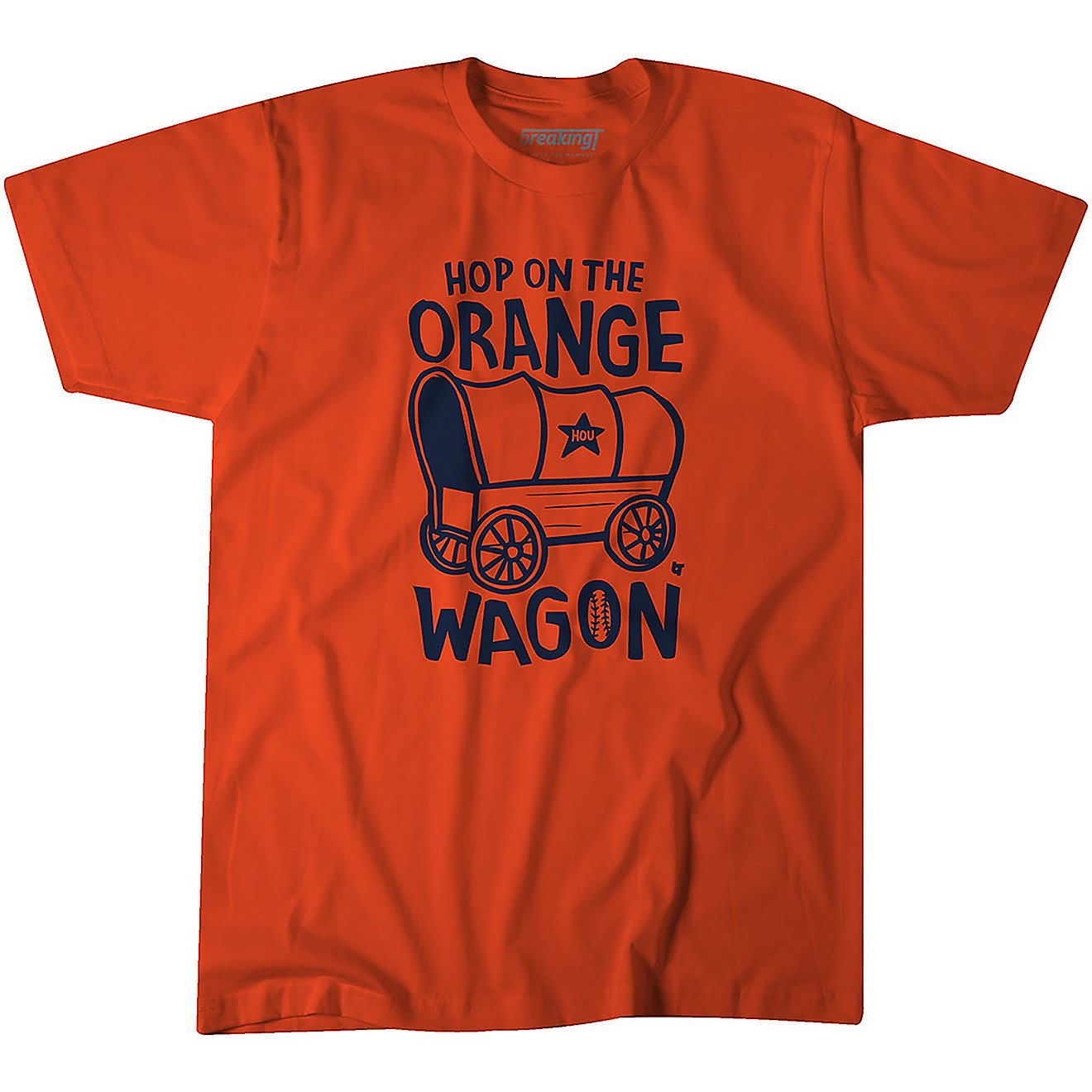 Breaking T Men's Houston Astros Hop On the Orange Wagon Short Sleeve T-shirt                                                     - view number 1