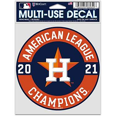 Wincraft Houston Astros ’21 ALCS Champions 3.75 in x 5 in Fan Decal                                                           