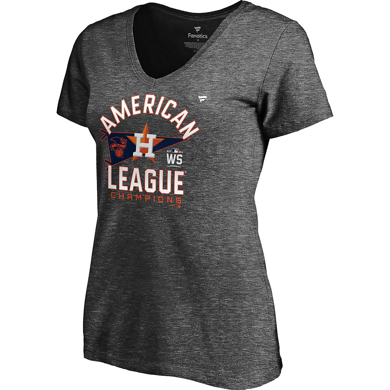 Houston Astros Women's 2021 ALCS Champs Locker Room V-Neck Short Sleeve T-shirt                                                  - view number 1