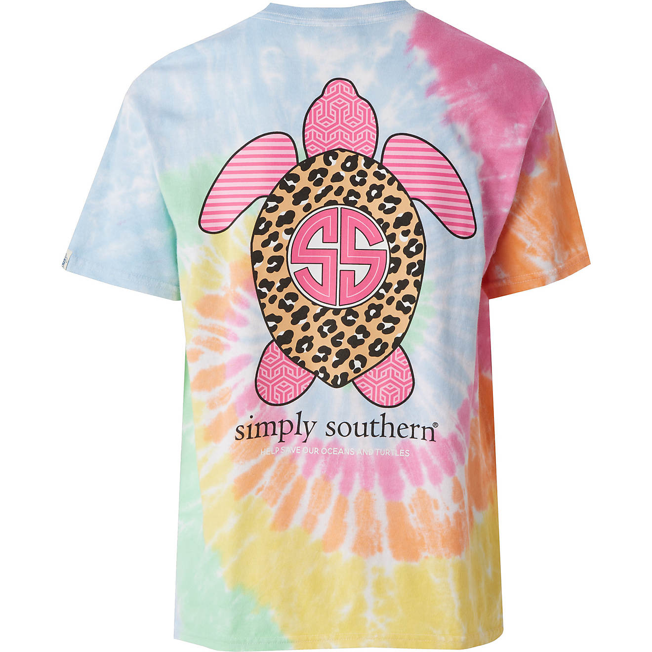 Simply Southern Girls' Leopard Turtle Graphic T-shirt                                                                            - view number 1