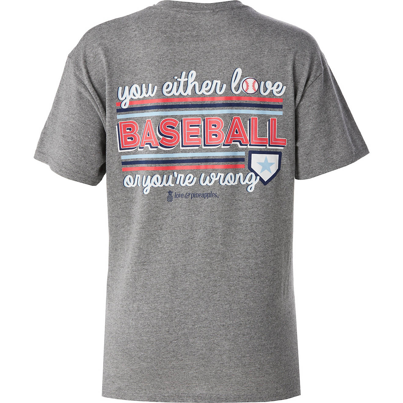 Love & Pineapples Women's Love Baseball Or You're Wrong Graphic T-shirt                                                          - view number 1