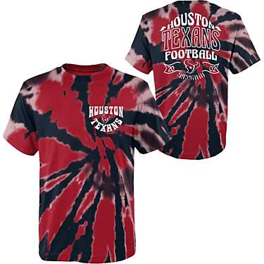 Outerstuff Kids' Houston Texans Pennant Tie Dye T-shirt                                                                         
