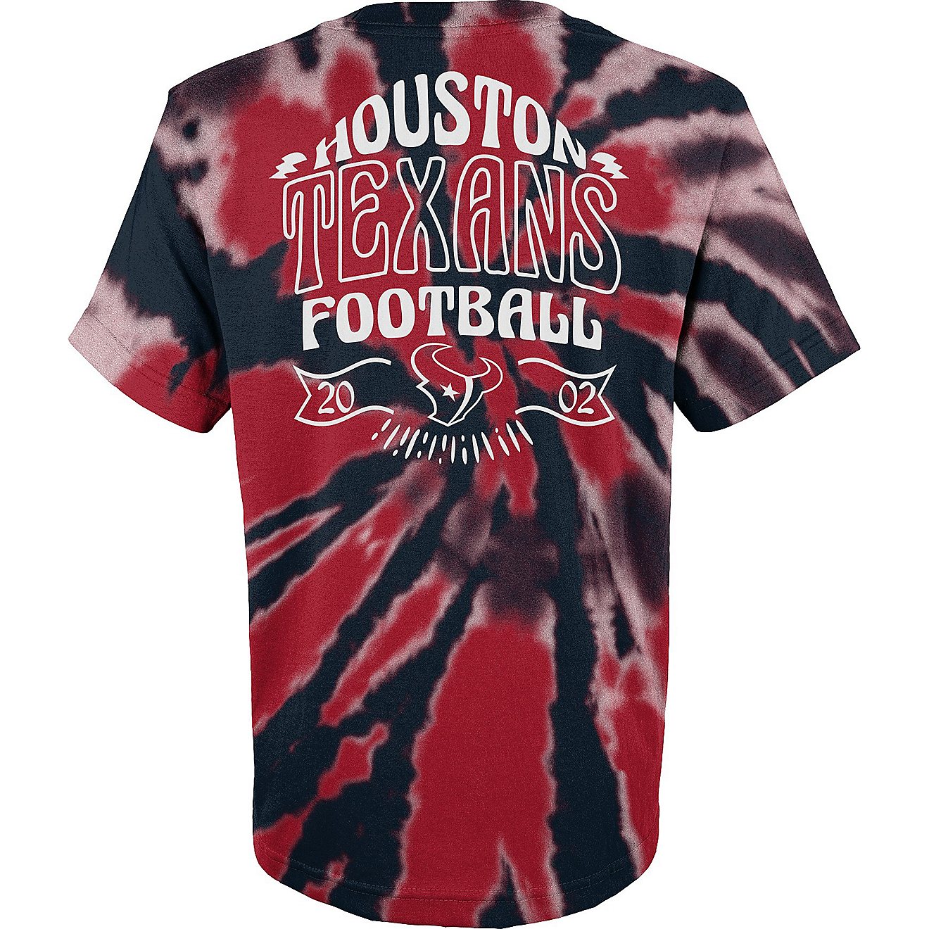 Outerstuff Kids' Houston Texans Pennant Tie Dye T-shirt                                                                          - view number 2