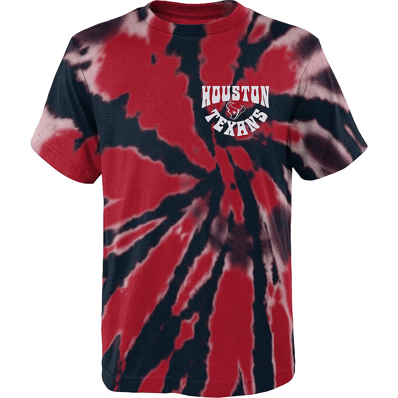 Outerstuff Kids' Houston Texans Pennant Tie Dye T-shirt                                                                          - view number 3
