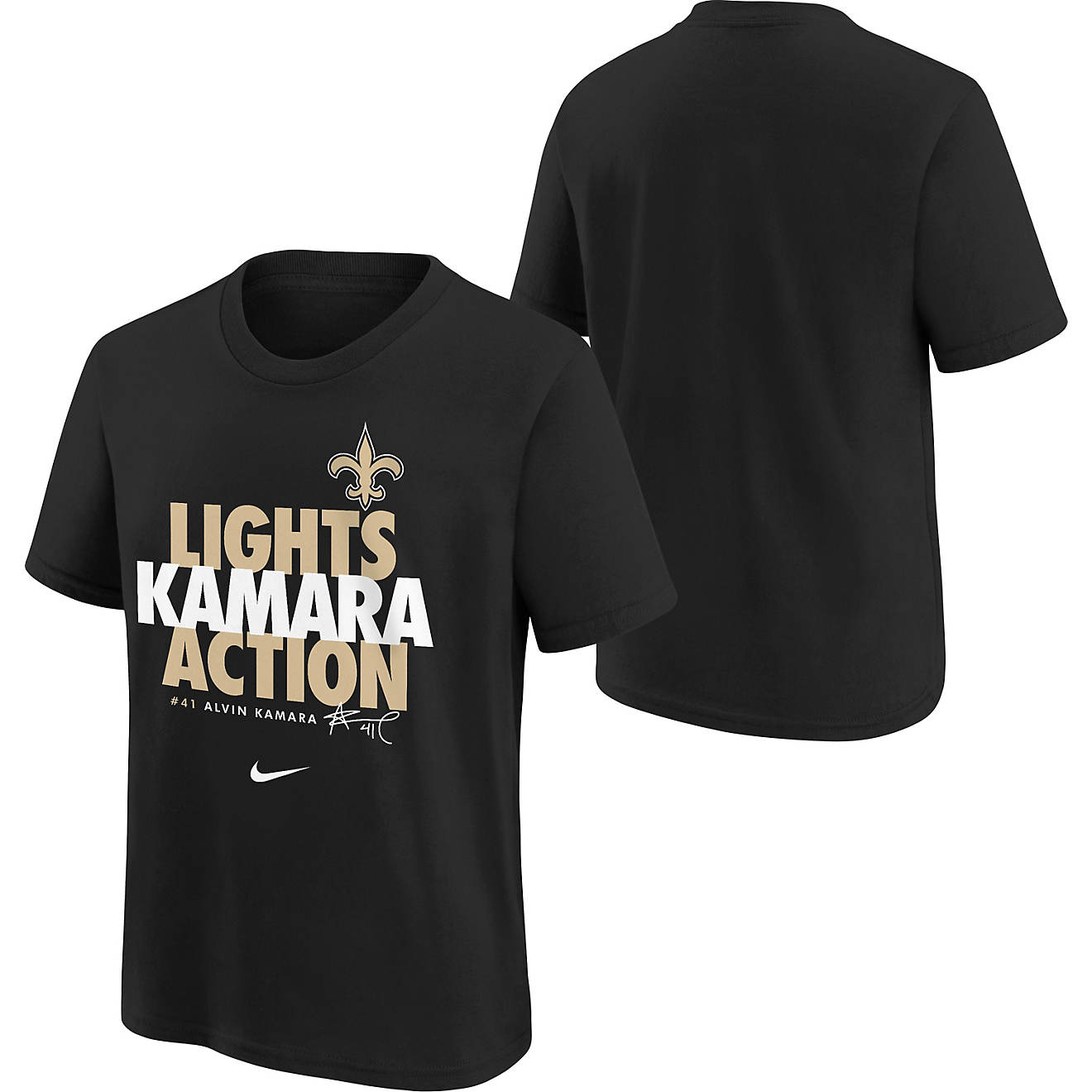 Nike Boys' New Orleans Saints Lights Kamara Short Sleeve T-shirt                                                                 - view number 1