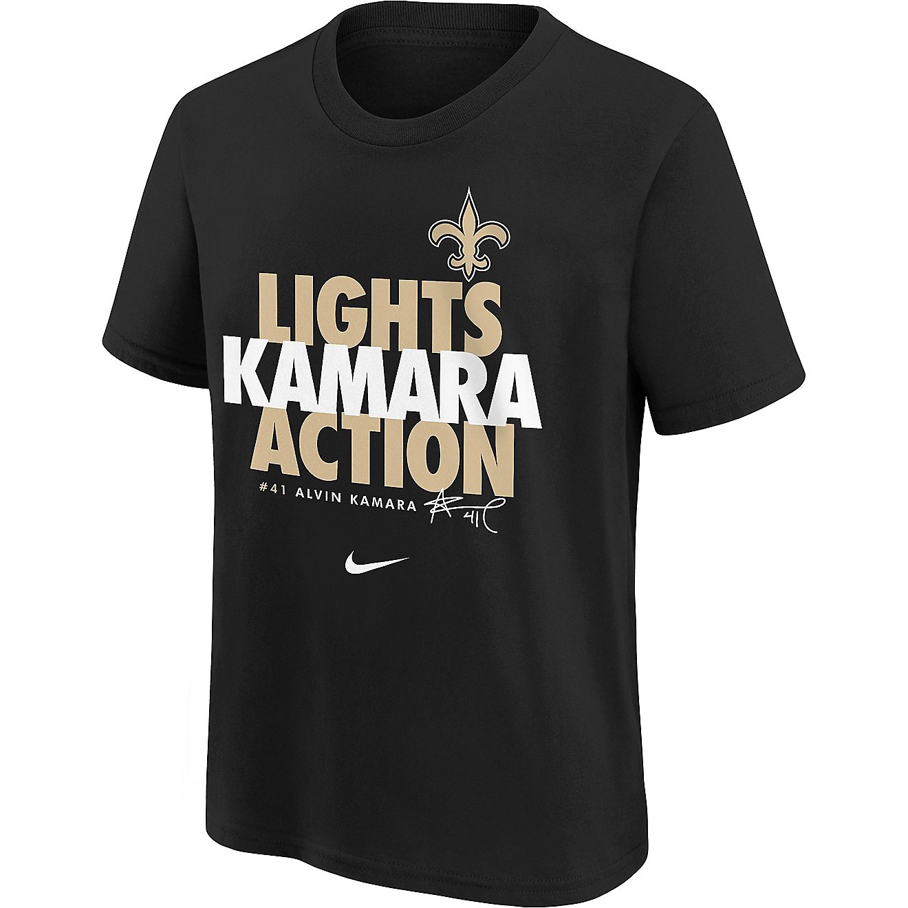 Nike Boys' New Orleans Saints Lights Kamara Short Sleeve T-shirt                                                                 - view number 2