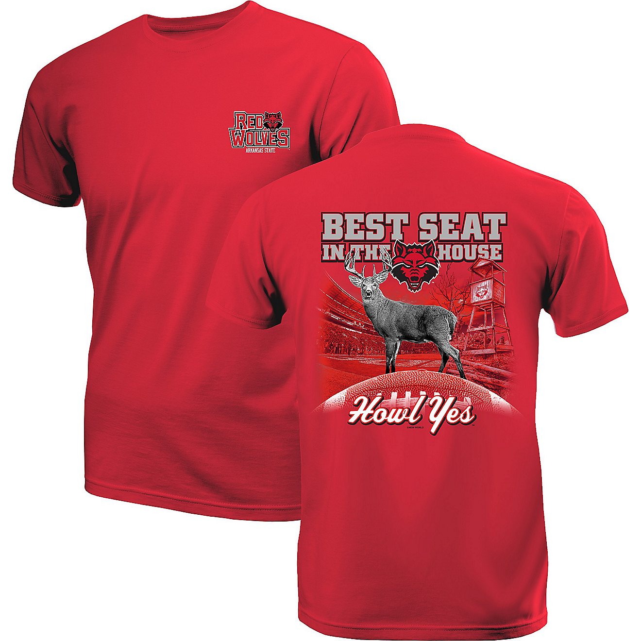 New World Graphics Men's Arkansas State University Best Seat T-shirt                                                             - view number 1