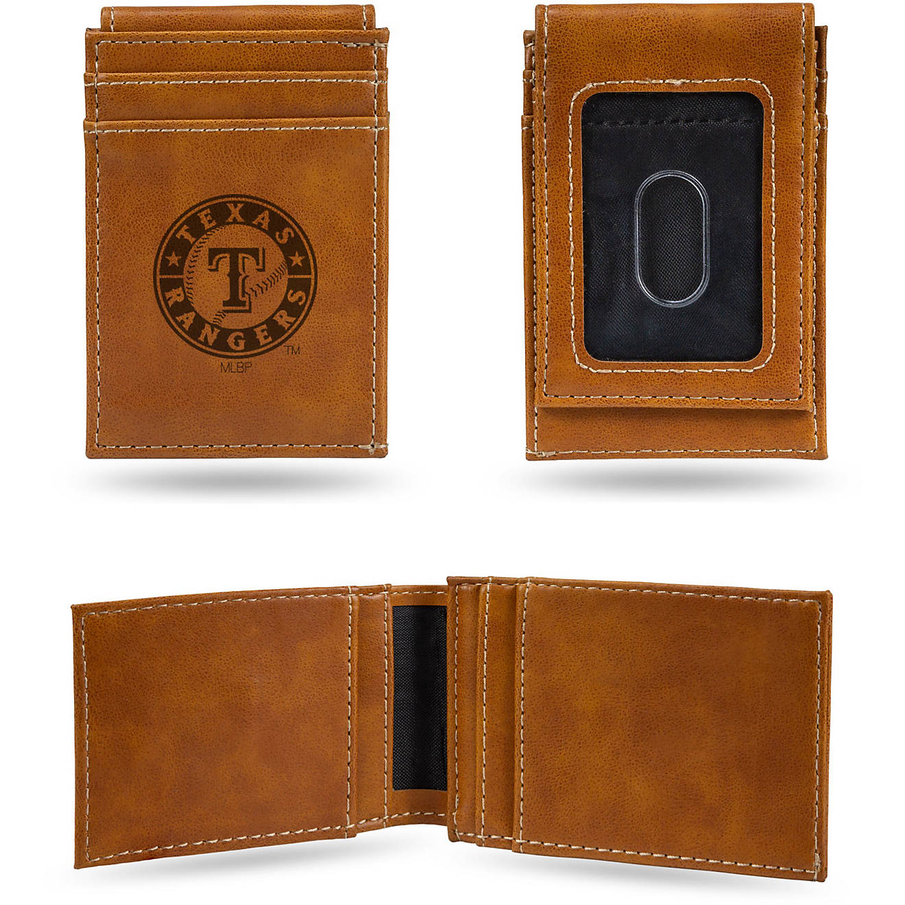 Rico Texas Rangers Laser Engraved Front Pocket Wallet                                                                            - view number 1