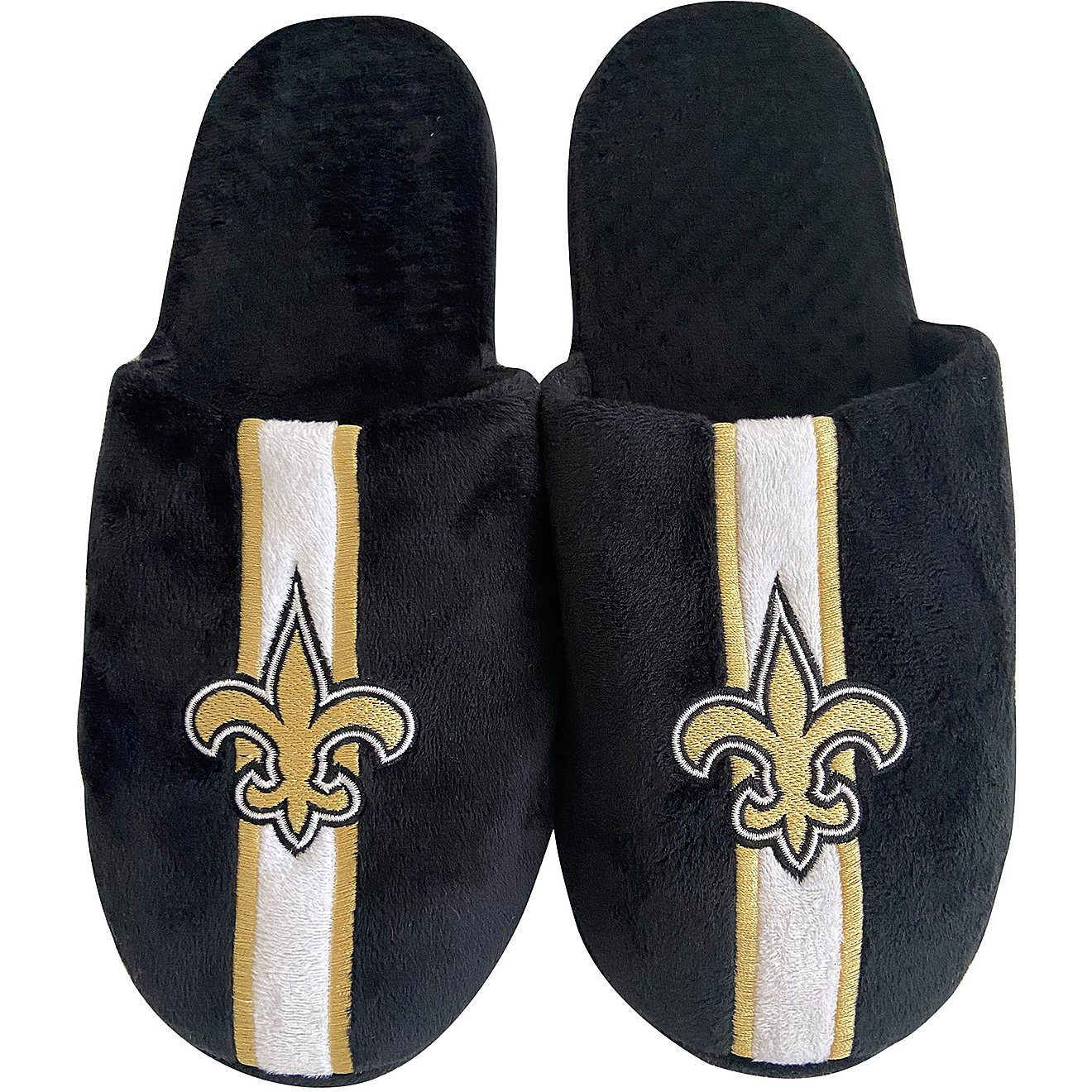 FOCO New Orleans Saints Team Stripe Slippers                                                                                     - view number 1