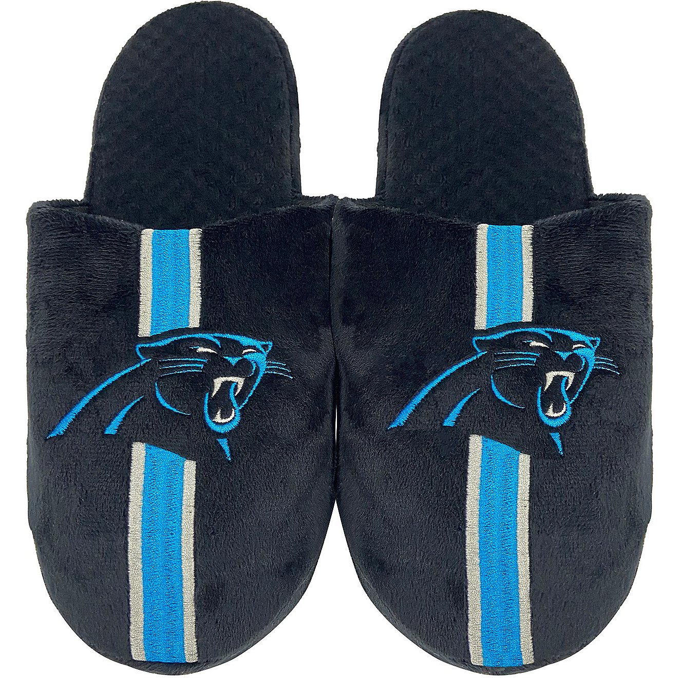 FOCO Carolina Panthers Team Stripe Slippers                                                                                      - view number 1
