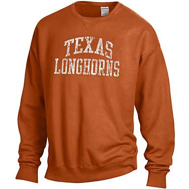 Comfort Wash Men's University of Texas Team Over Mascot Crew Sweatshirt                                                         