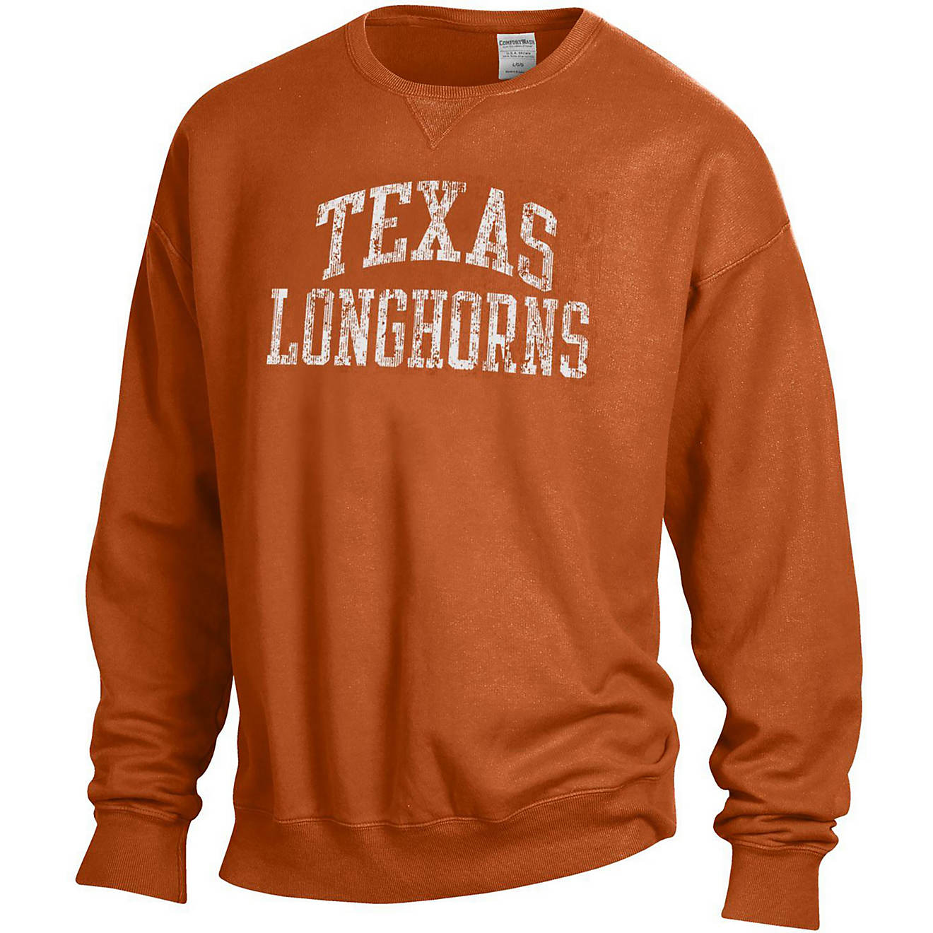 Comfort Wash Men's University of Texas Team Over Mascot Crew Sweatshirt                                                          - view number 1