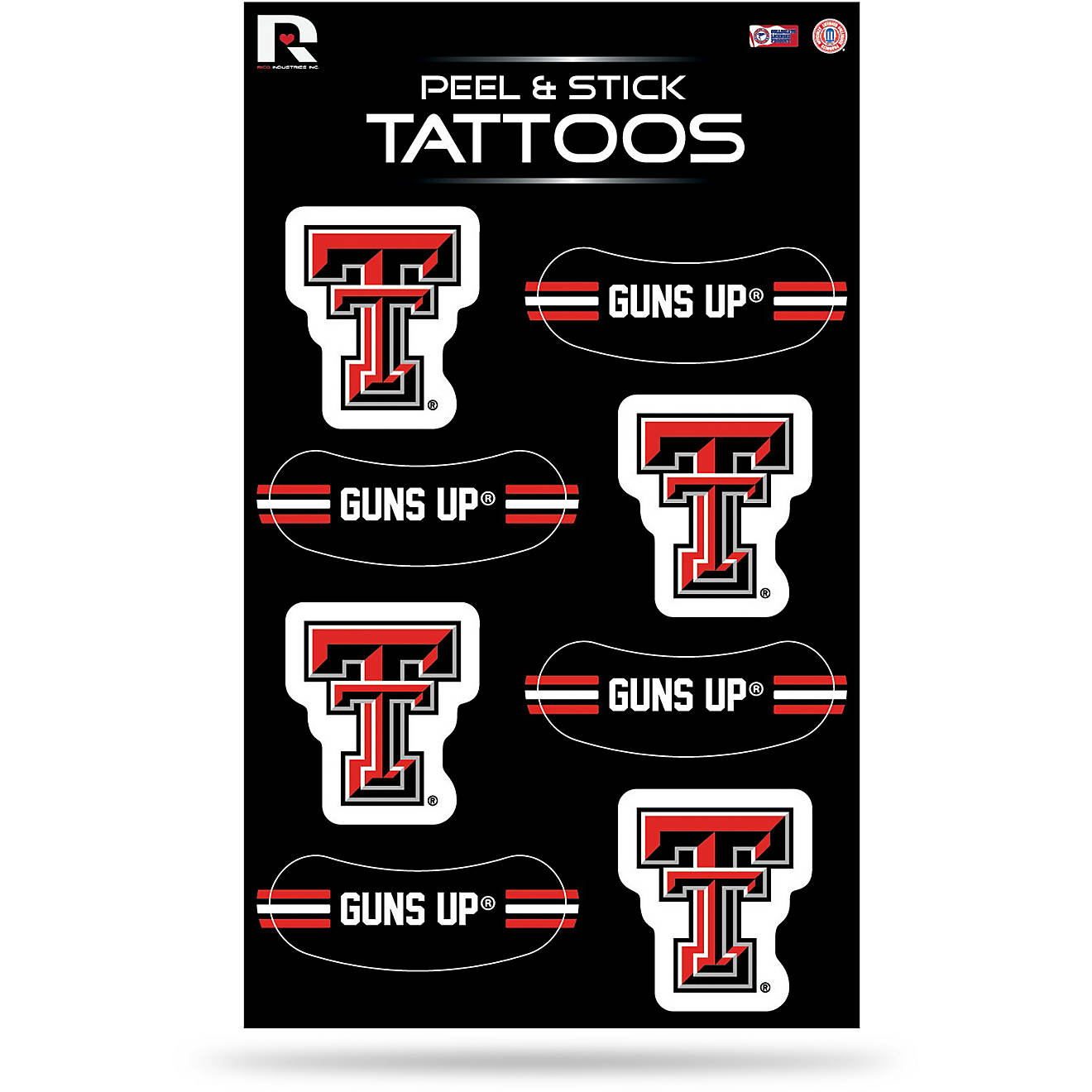 Rico Texas Tech University Tattoos 8-Pack                                                                                        - view number 1