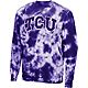 Colosseum Athletic Men's Texas Christian University Wooderson Tie Dye Crew Neck Sweater                                          - view number 1 image