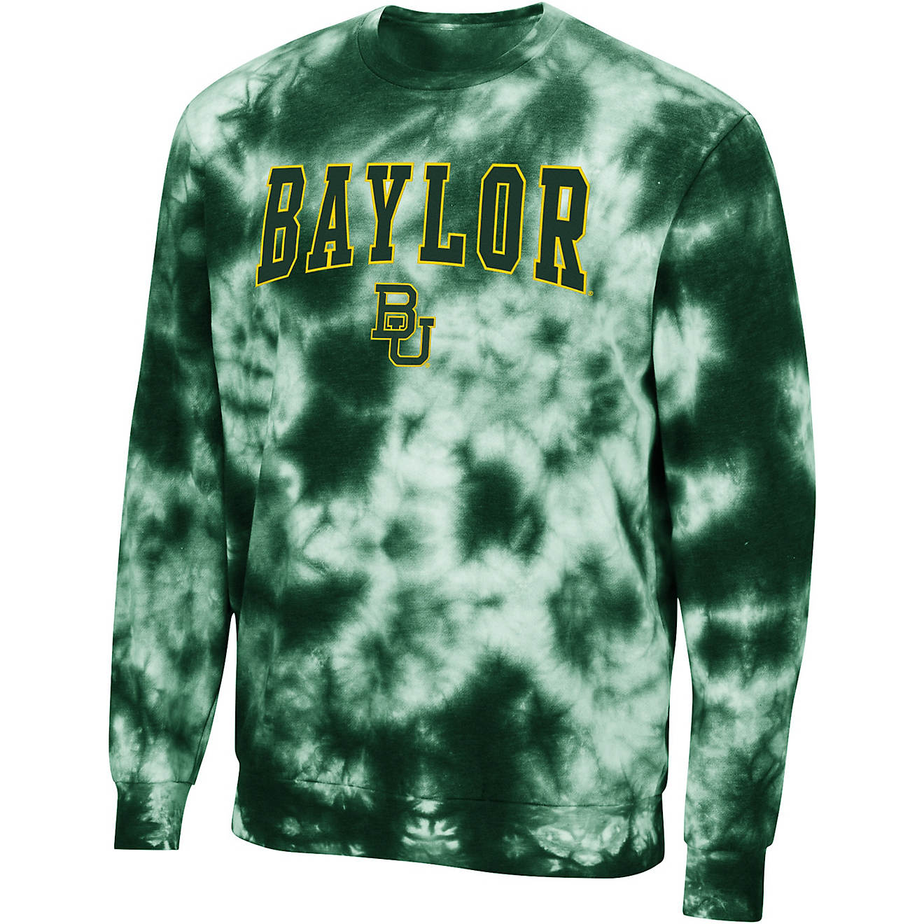 Colosseum Athletic Men's Baylor Wooderson Tie Dye Crew Neck Sweater                                                              - view number 1
