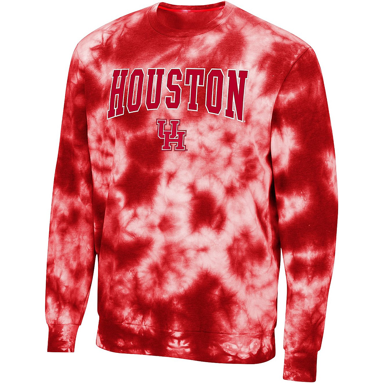 Colosseum Athletic Men's University of Houston Wooderson Tie Dye Crew Neck Sweater                                               - view number 1