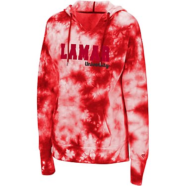 Colosseum Athletics Women's Lamar University Shavonee Tie Dye Hoodie