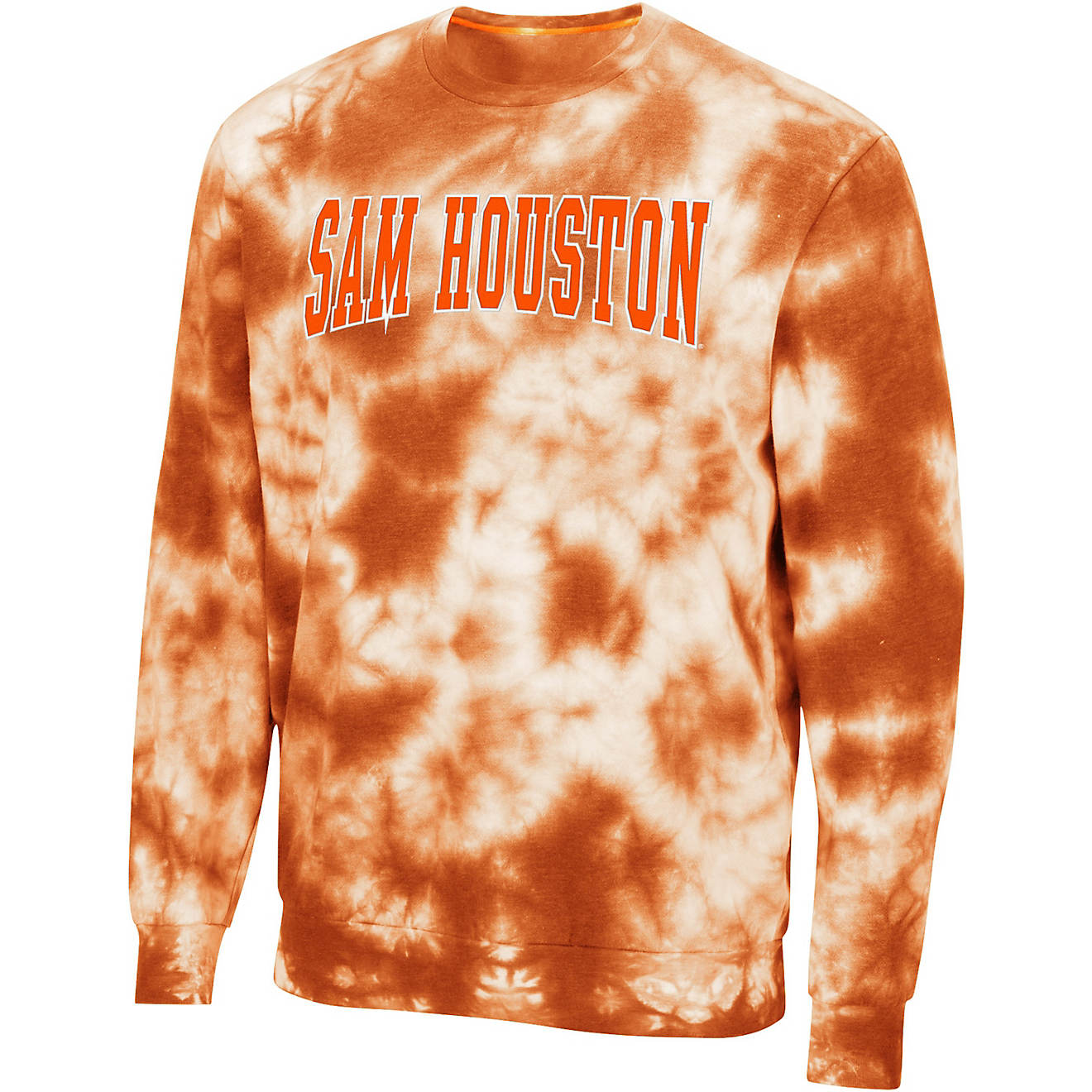 Colosseum Athletics Men's Sam Houston State University Wooderson Tie Dye Crew Neck Sweater                                       - view number 1
