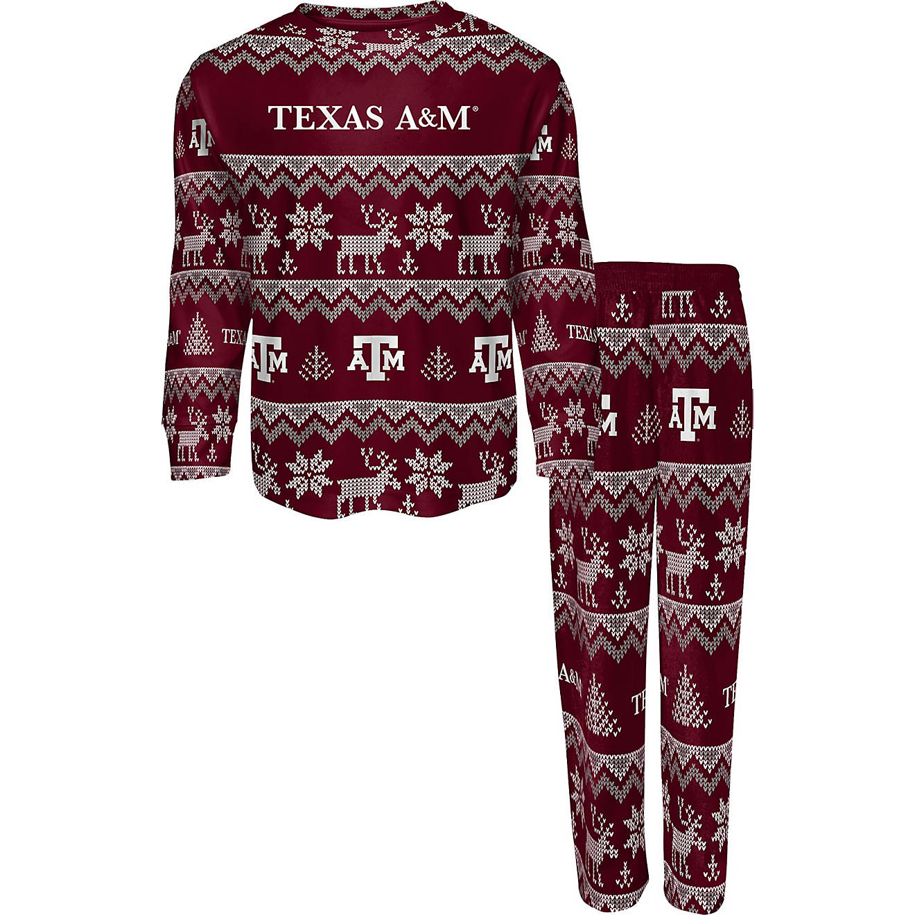 FOCO Toddlers' Texas A&M University Ugly Sweater Pajama Set                                                                      - view number 1