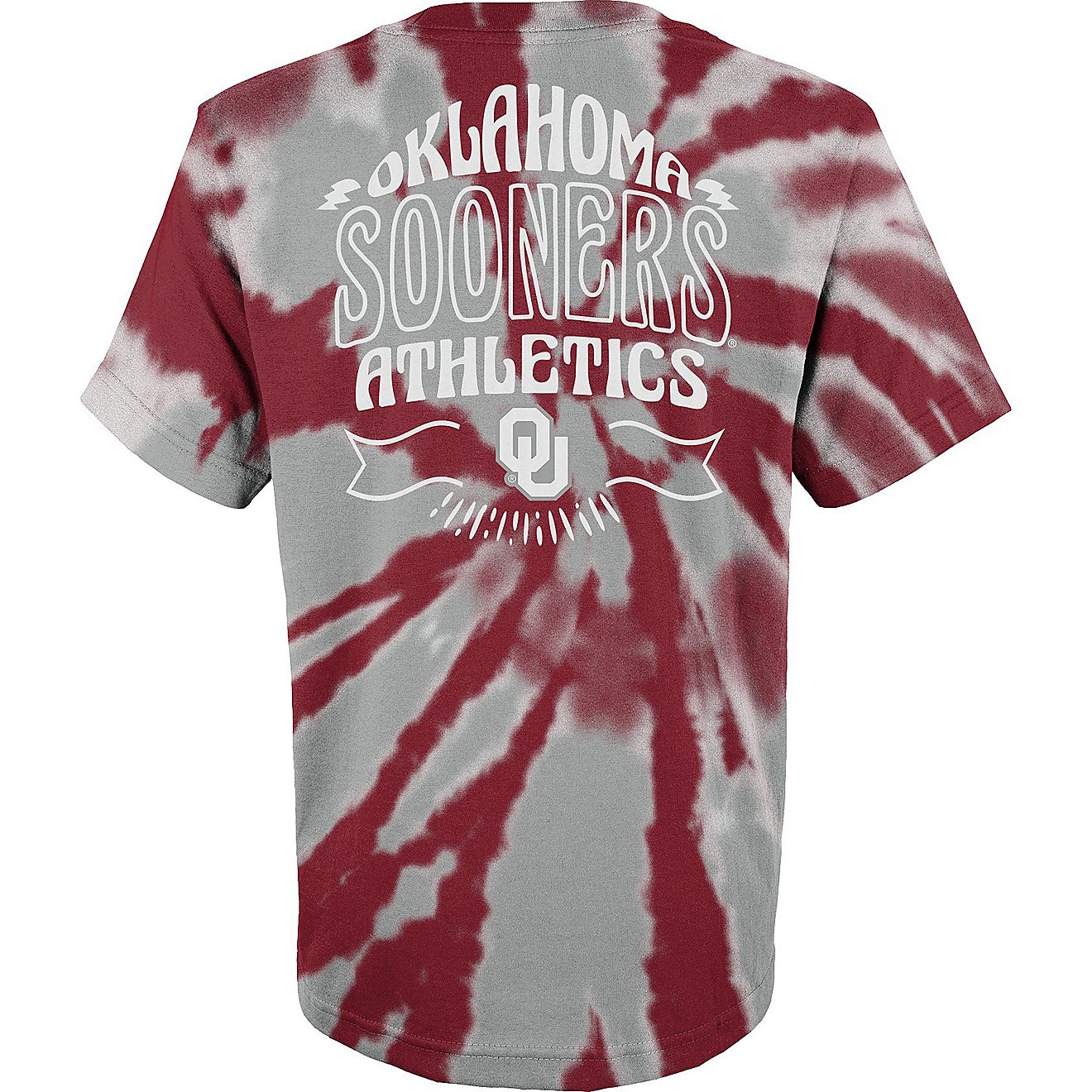 Outerstuff Kids' University of Oklahoma Pennant Tie Dye T-shirt                                                                  - view number 2