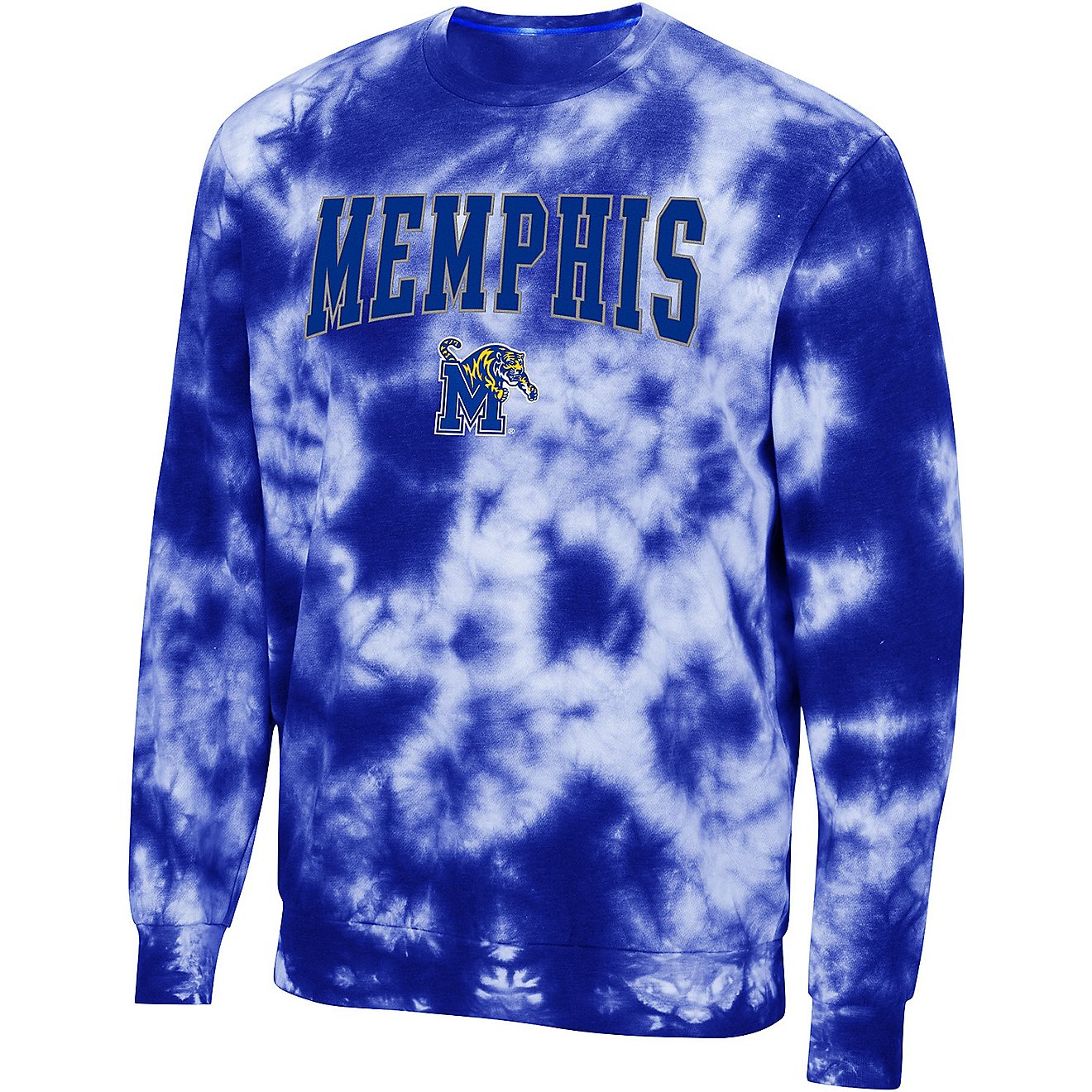 Colosseum Athletics University of Memphis Wooderson Tie Dye Crew Neck Sweater                                                    - view number 1