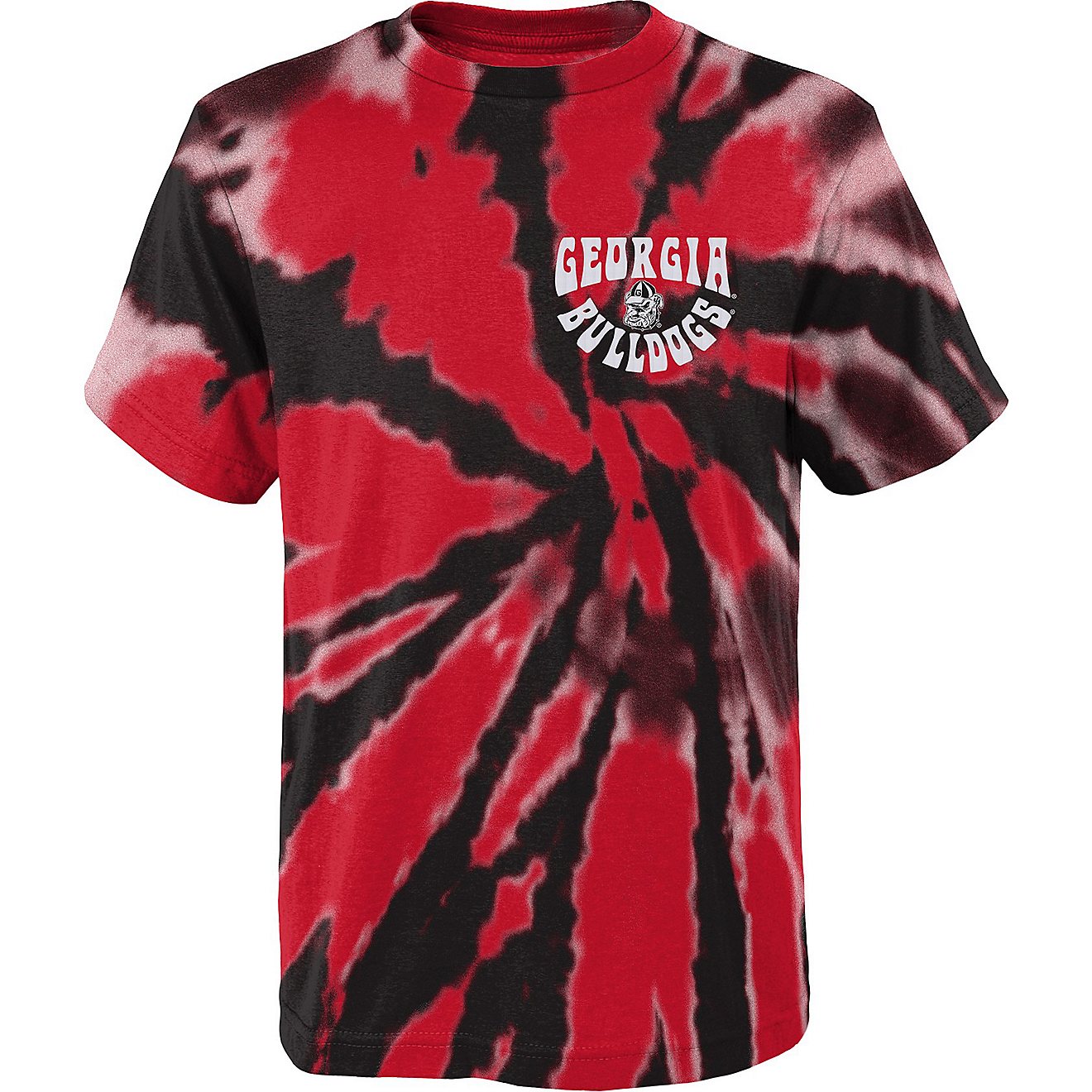 Outerstuff Kids' University of Georgia Pennant Tie Dye T-shirt                                                                   - view number 3