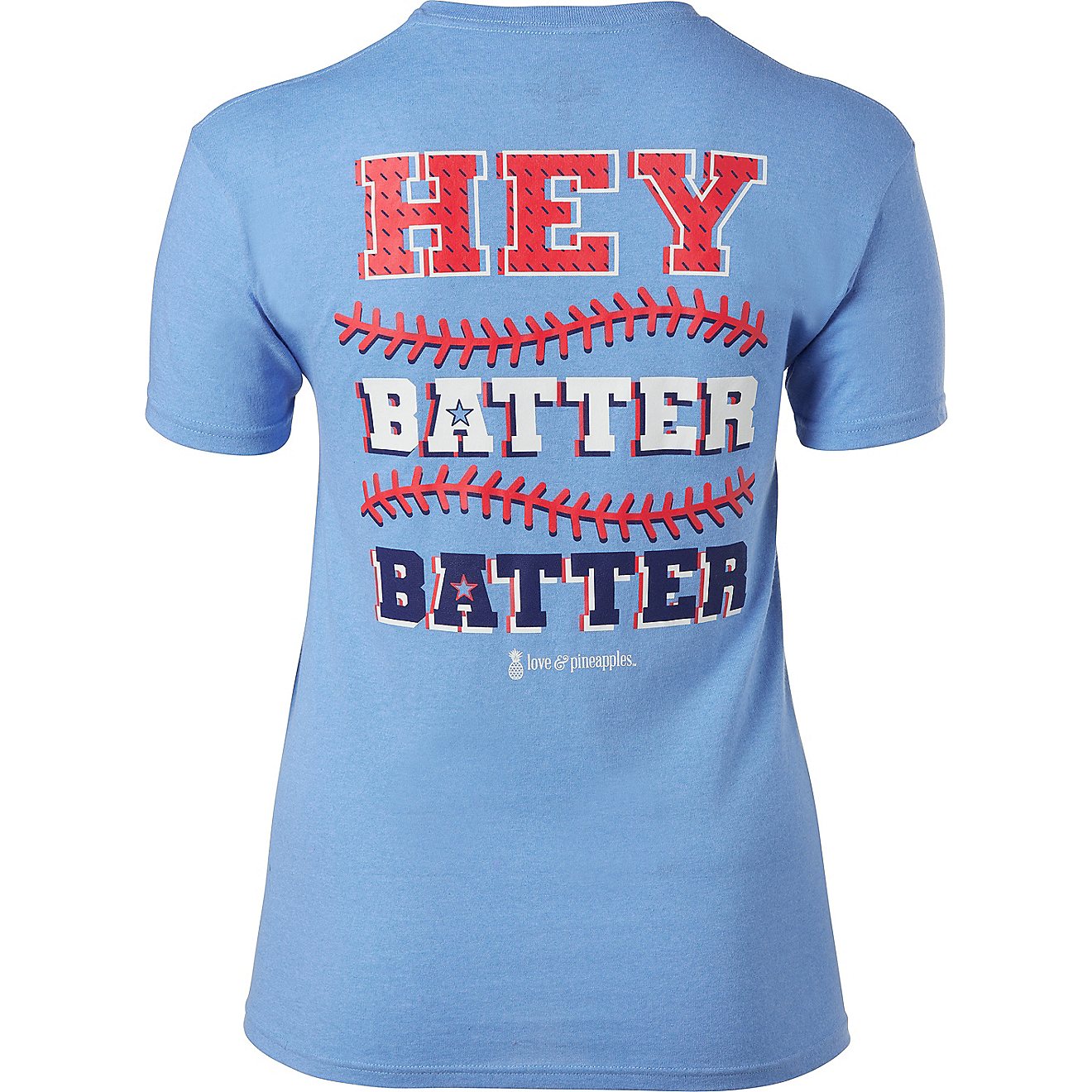 Love & Pineapples Women's Hey Batter Batter Graphic T-shirt                                                                      - view number 1