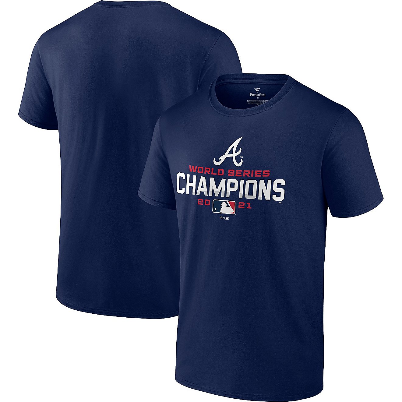 Atlanta Braves Men's 2021 World Series Champs Logo Short Sleeve T-shirt                                                          - view number 3