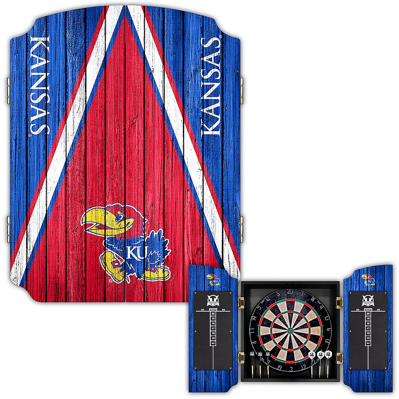 Victory Tailgate University of Kansas Dartboard Cabinet                                                                          - view number 1