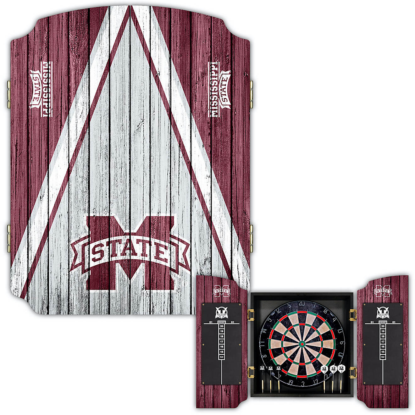 Victory Tailgate Mississippi State University Dartboard Cabinet                                                                  - view number 1