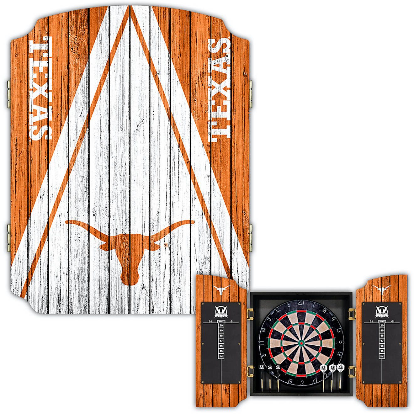 Victory Tailgate University of Texas Dartboard Cabinet                                                                           - view number 1