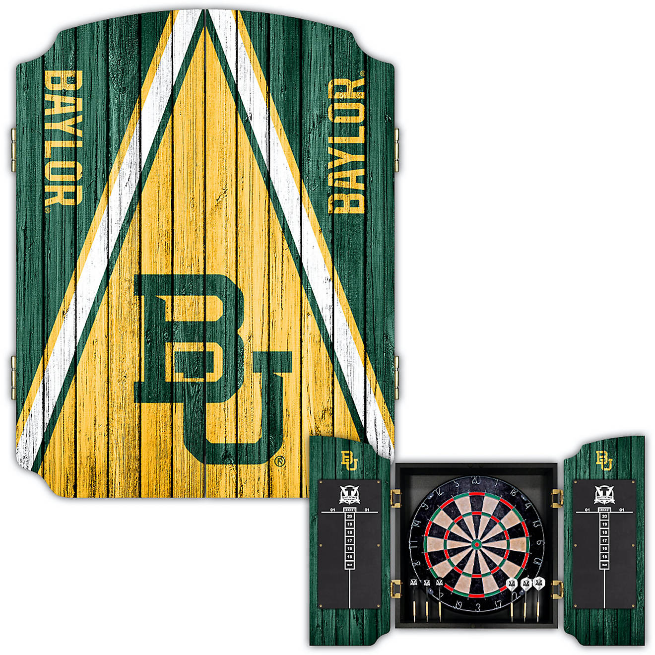 Victory Tailgate Baylor Bears Dartboard Cabinet                                                                                  - view number 1