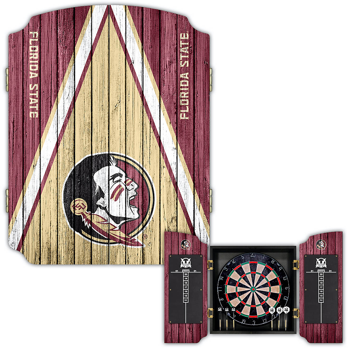 Victory Tailgate Florida State University Dartboard Cabinet                                                                      - view number 1