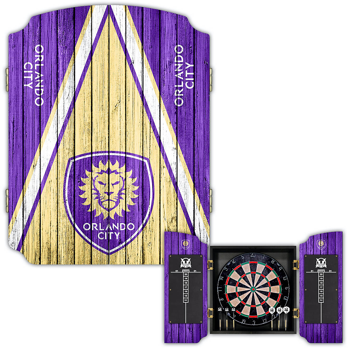 Victory Tailgate Orlando City SC Dartboard Cabinet                                                                               - view number 1