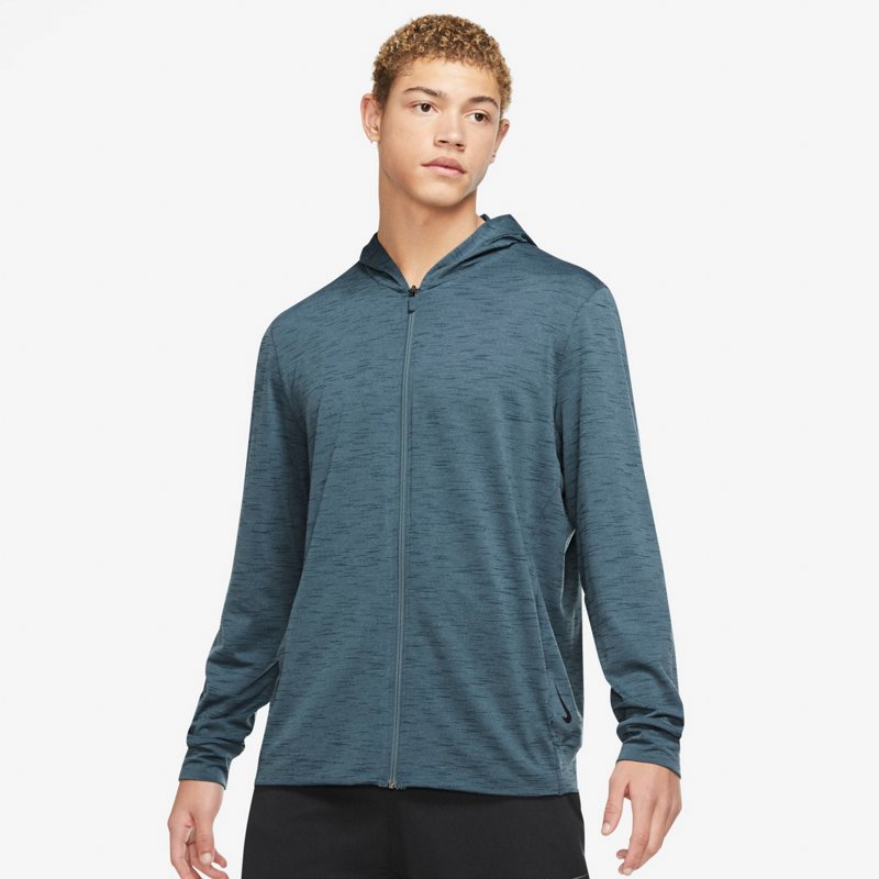 Nike Men's Yoga Dri-FIT Full Zip Jacket Gray Light, X-Large - Men's Athletic Jackets at Academy Sports product image