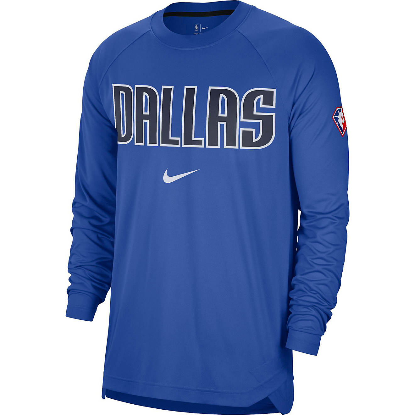 Nike Men's Dallas Mavericks Pregame Long Sleeve Shirt                                                                            - view number 1