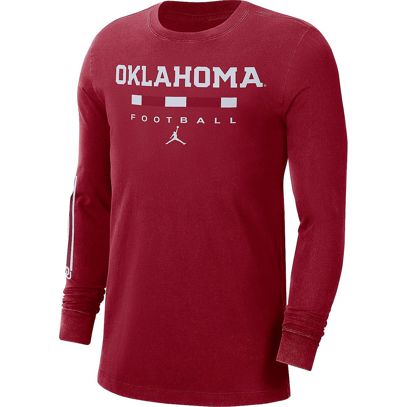 Nike Men's University of Oklahoma Wordmark Long Sleeve T-shirt                                                                   - view number 1