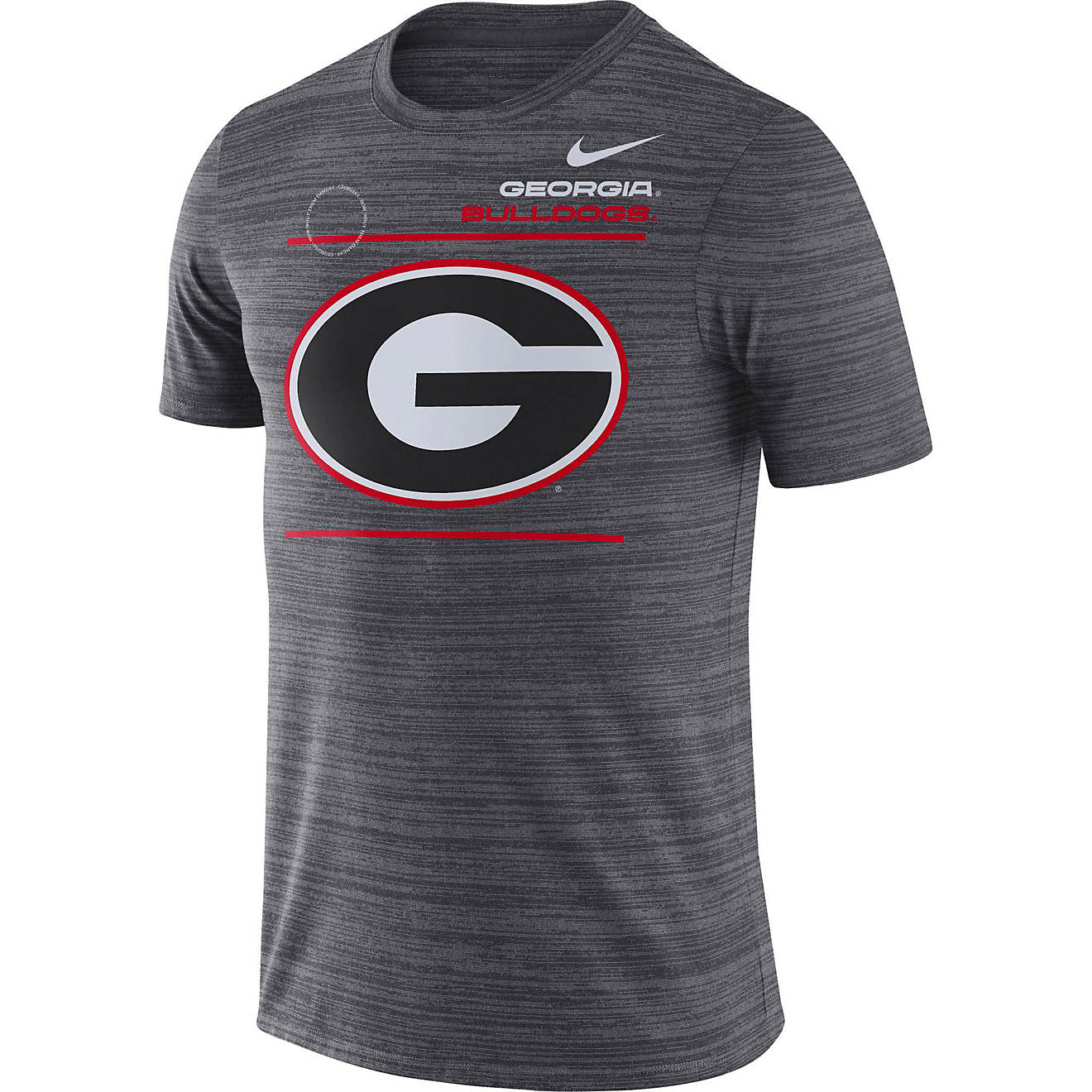 Nike Men's University of Georgia Velocity Sideline Short Sleeve T-shirt                                                          - view number 1