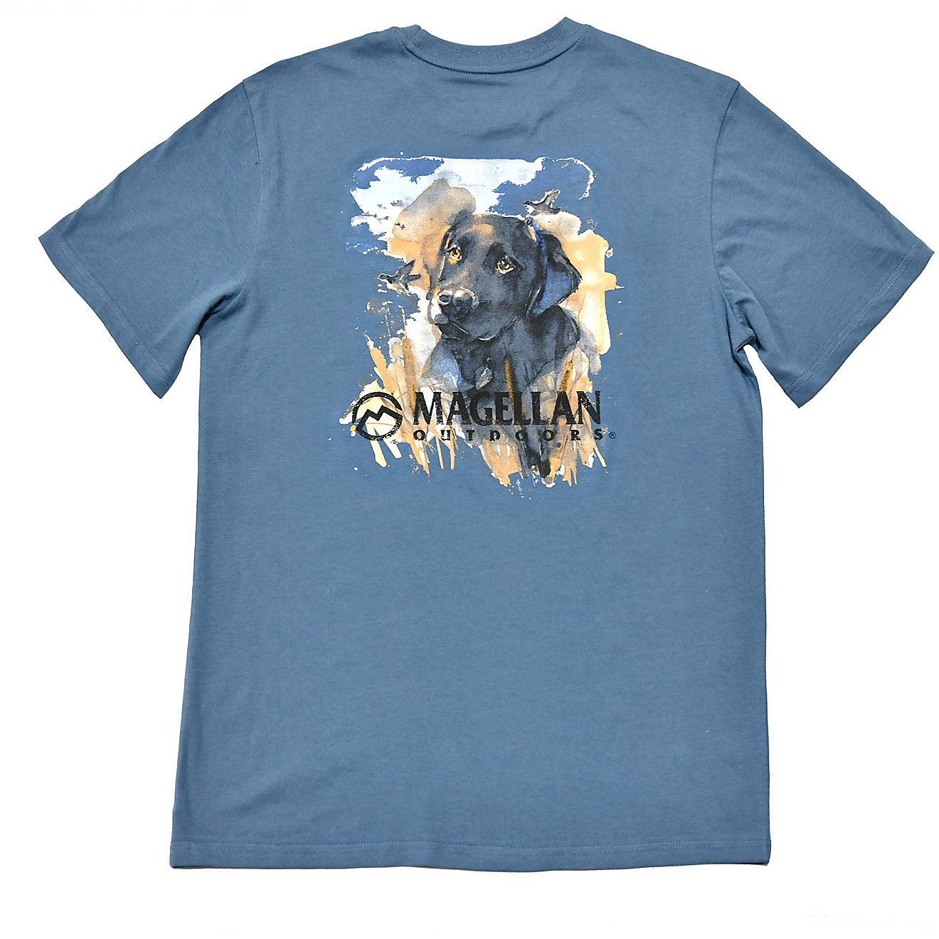 Magellan Outdoors Men's Black Lab Graphic Short Sleeve T-shirt                                                                   - view number 1