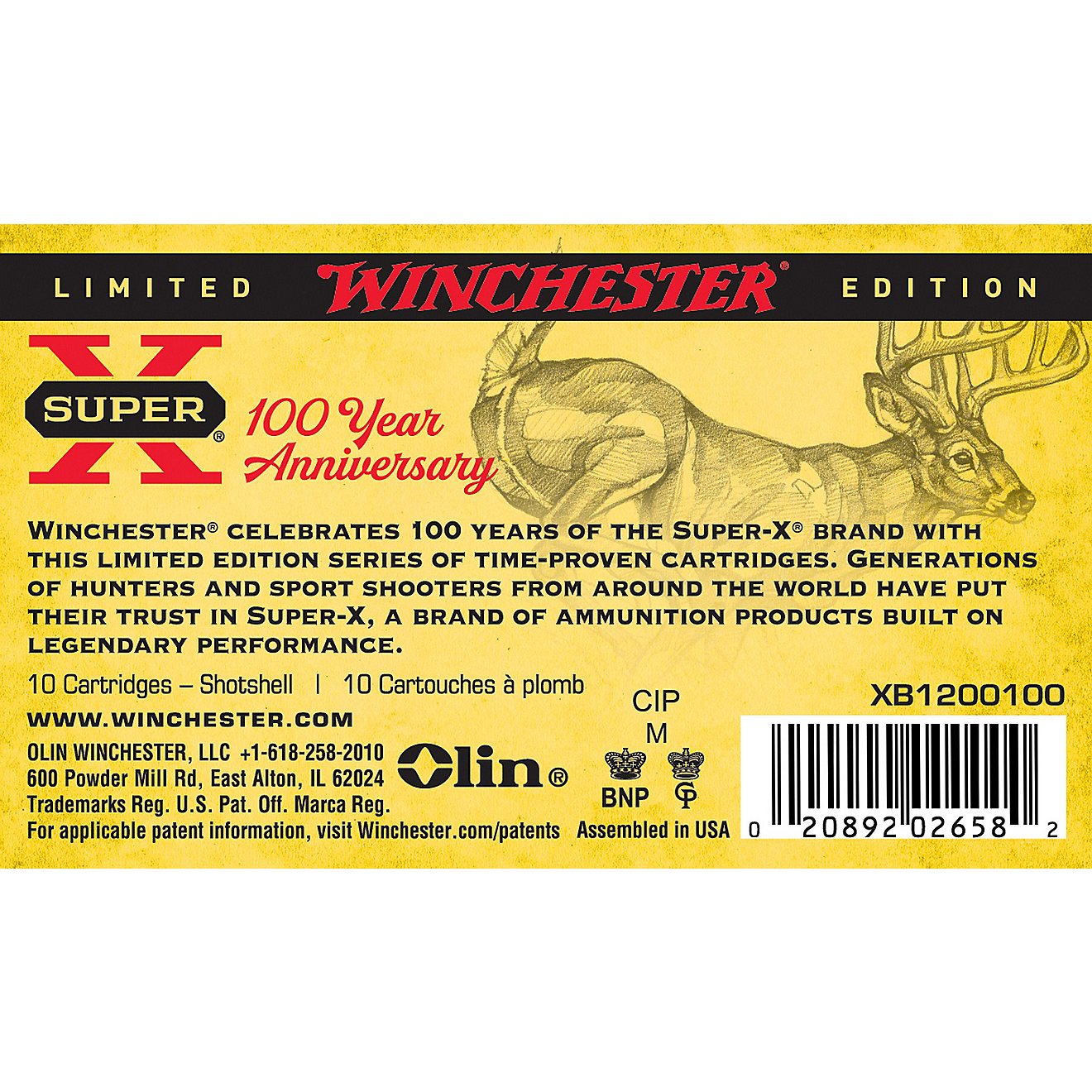 Winchester Super-X 100YR Anniversary 12-Gauge 00 Buck Shotshells - 10 Rounds                                                     - view number 4