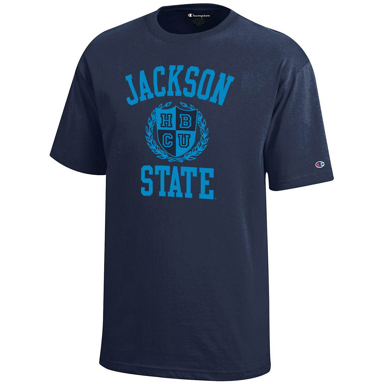Champion Boys' Jackson State University Team Crest Short Sleeve T-shirt                                                          - view number 1