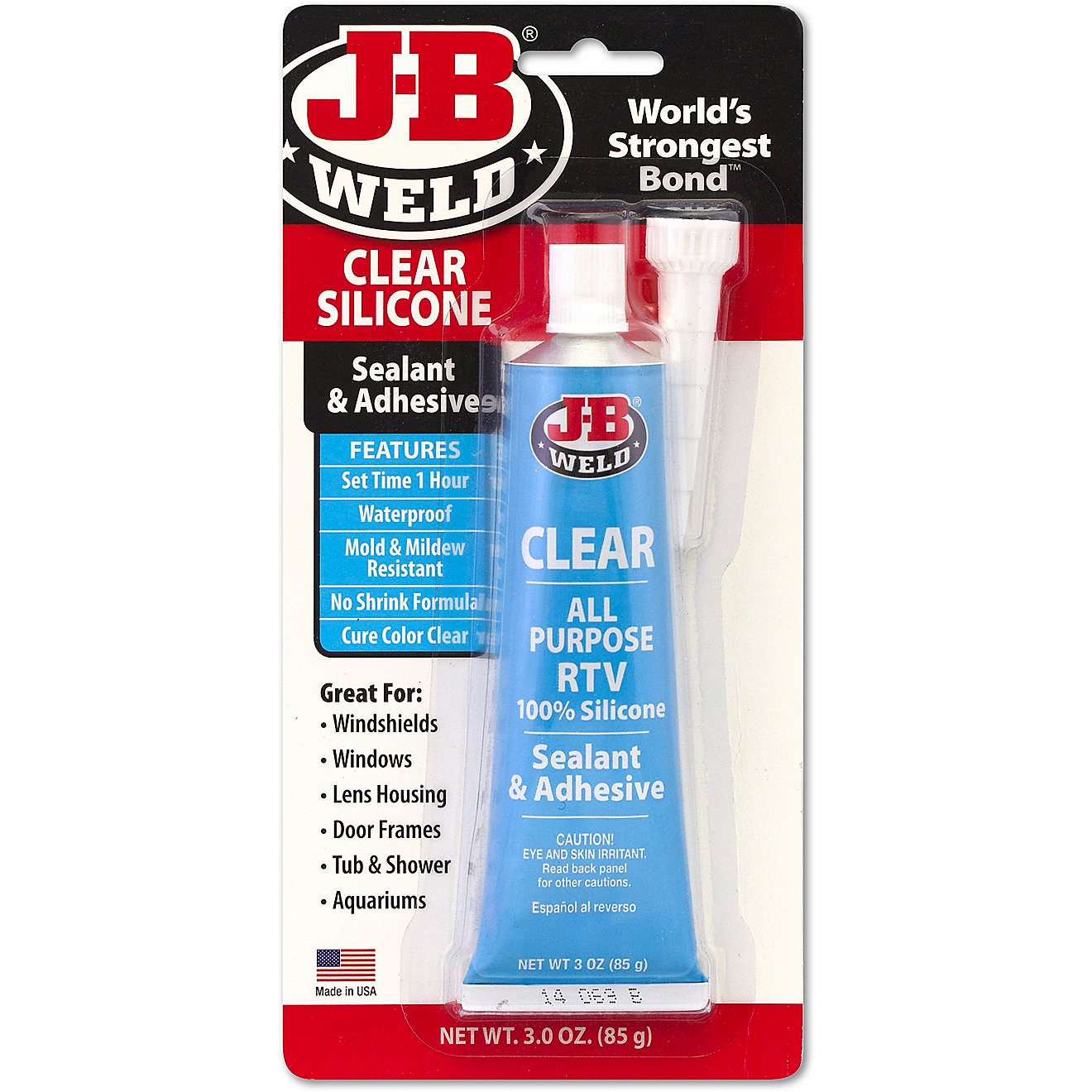J-B WELD Clear Silicone 3 oz Adhesive Sealant                                                                                    - view number 2