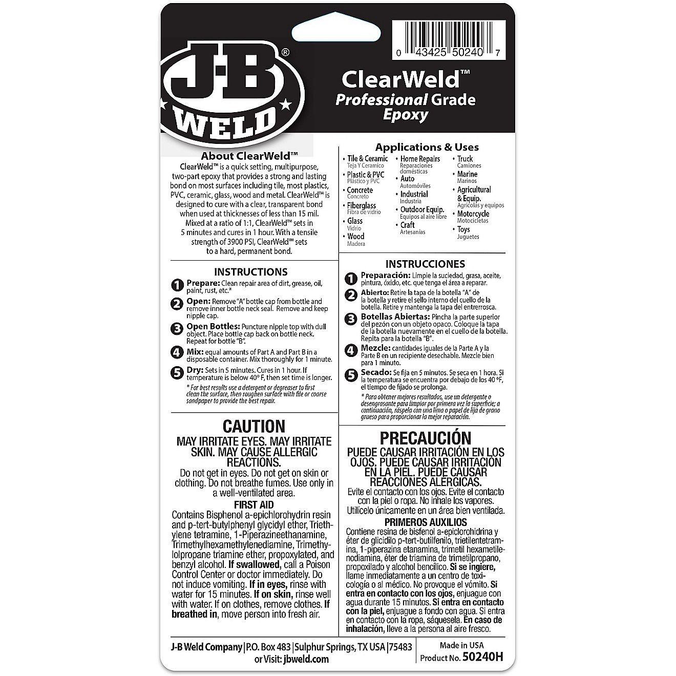 J-B WELD ClearWeld™ 8 oz Professional Grade Spray Epoxy                                                                        - view number 3