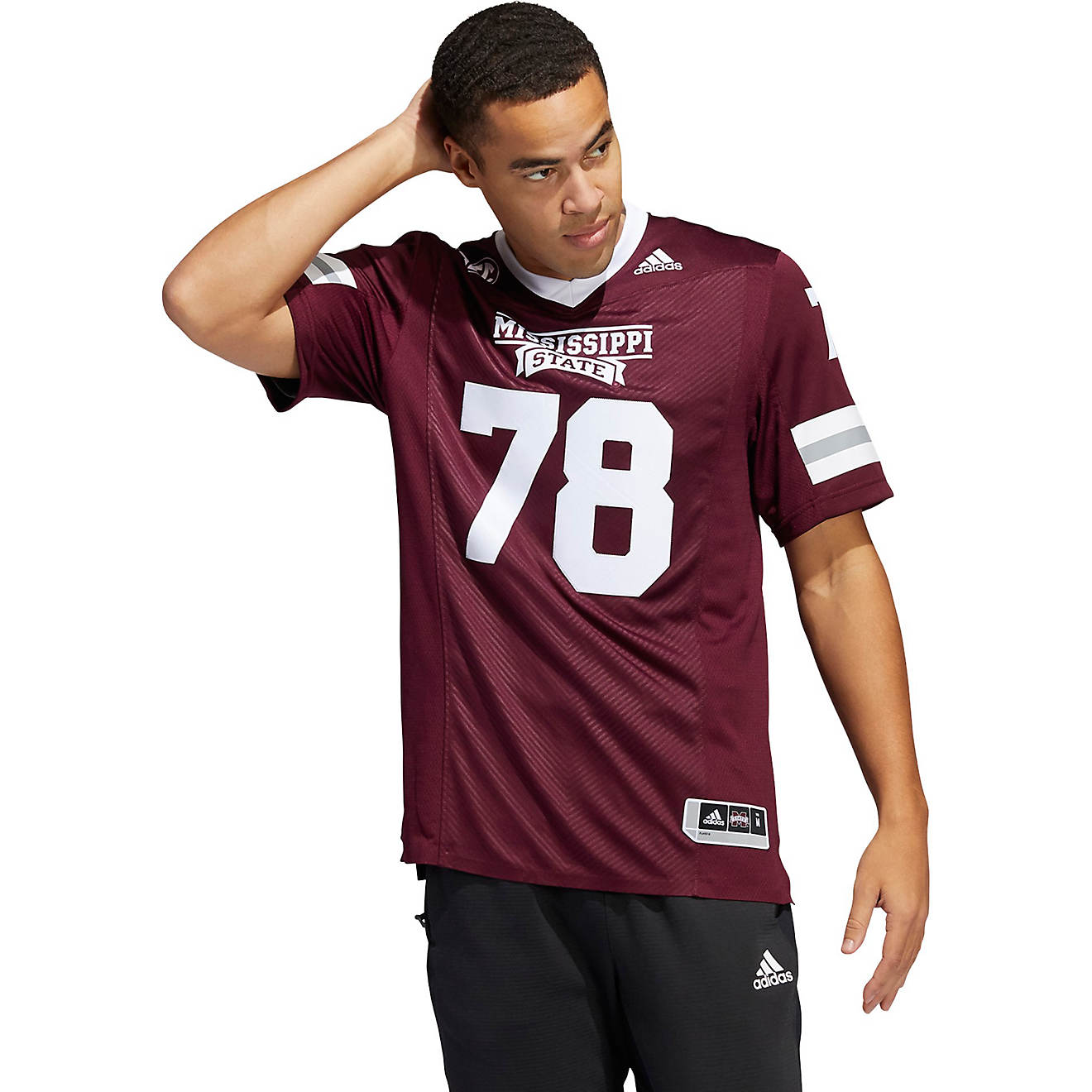 adidas Men's Mississippi State University Premier Football Jersey                                                                - view number 1