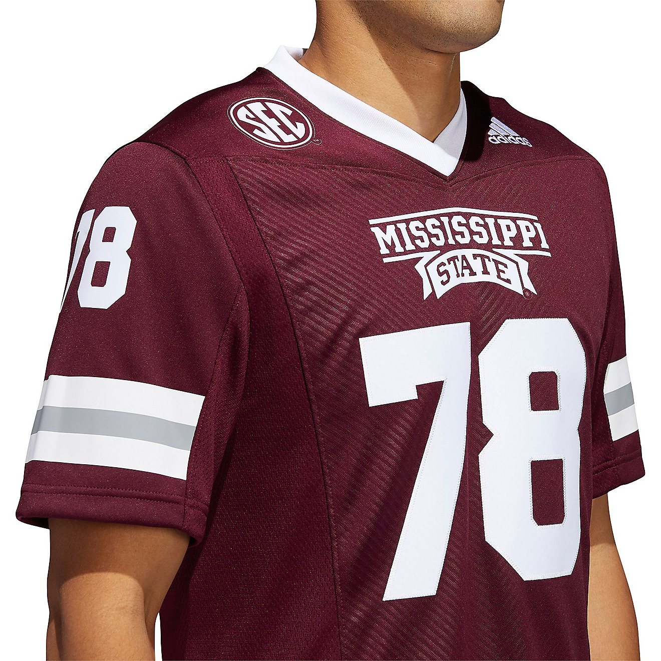 adidas Men's Mississippi State University Premier Football Jersey                                                                - view number 3