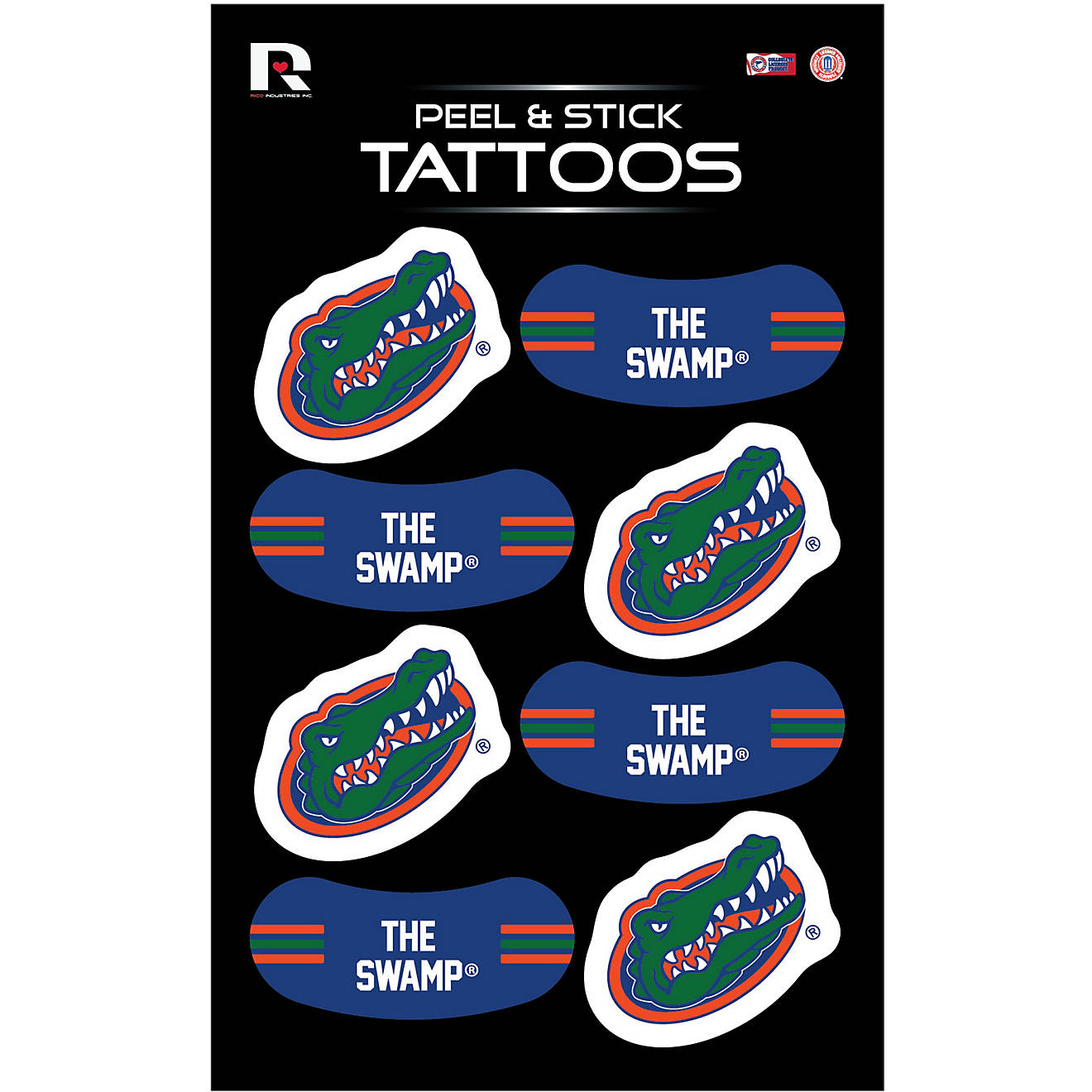 Rico University of Florida Tattoos 8-Pack                                                                                        - view number 1