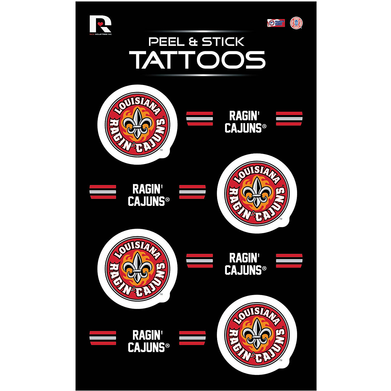 Rico University of Louisville Tattoos 8-Pack                                                                                     - view number 1