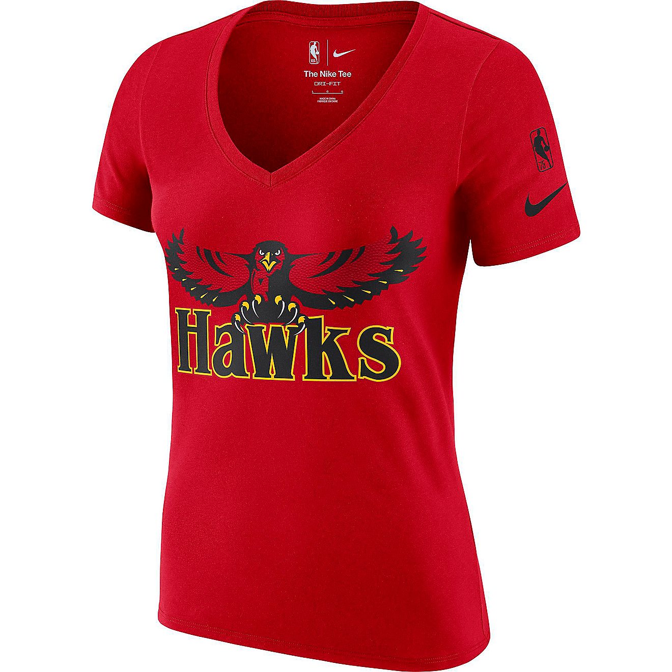 Nike Women's Atlanta Hawks Dri-FIT City Edition Mixtape Logo V-neck T-shirt                                                      - view number 1